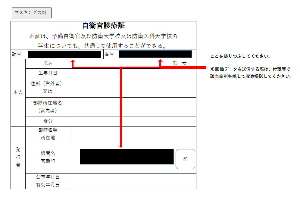 マスキングの例