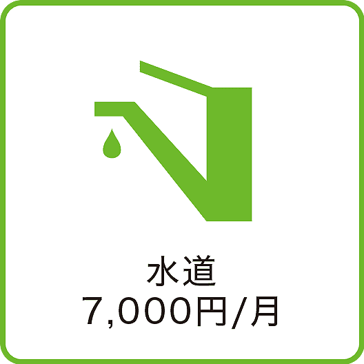 水道：7,000円/月