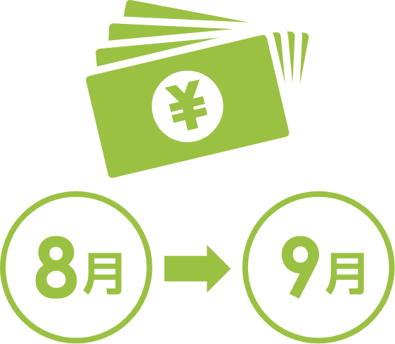 8月→9月